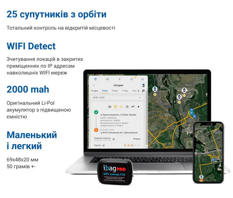 Компактный GPS-трекер FOX PRO для дронов